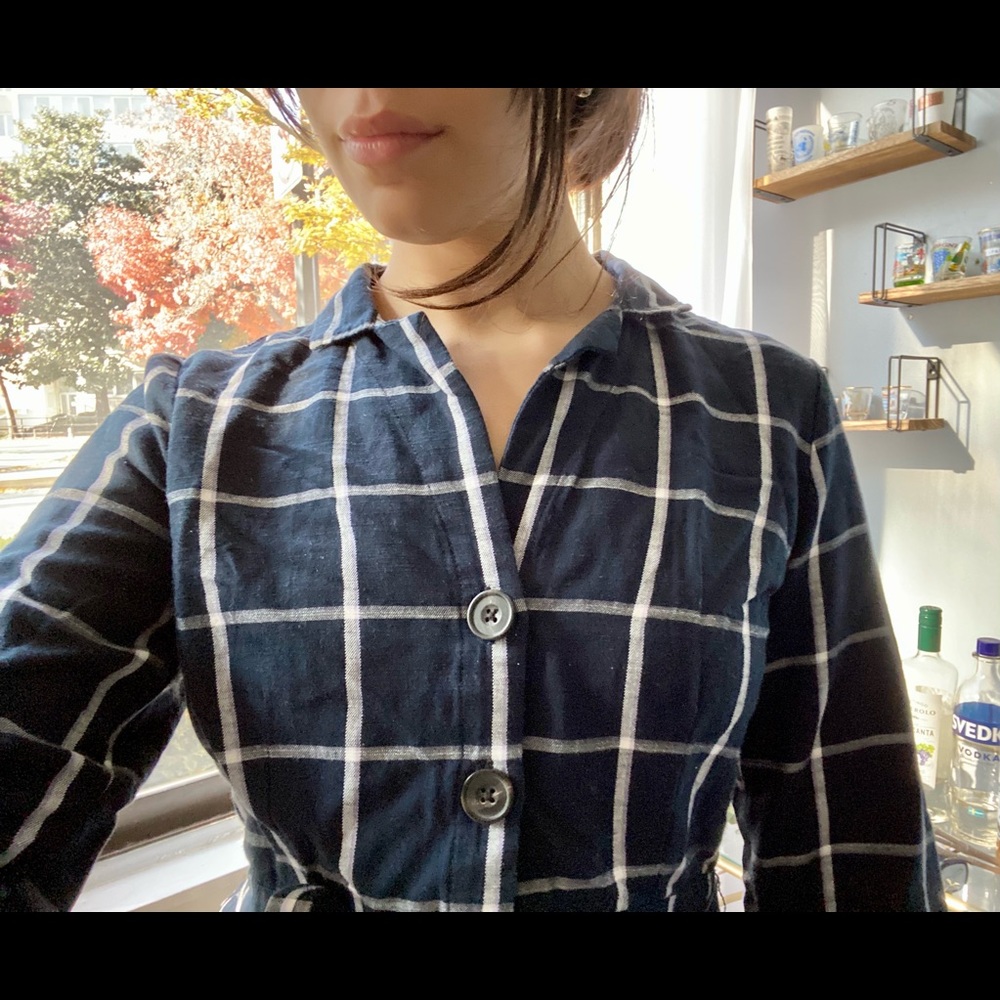 Abercrombie and Fitch blue flannel dress